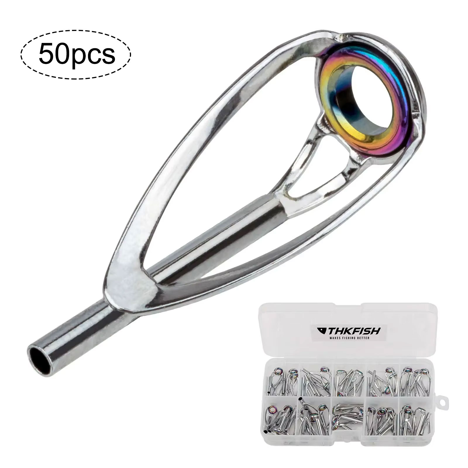 Fishing Rod Guide Replacement - Joran pancing, 50 buah Kit perbaikan