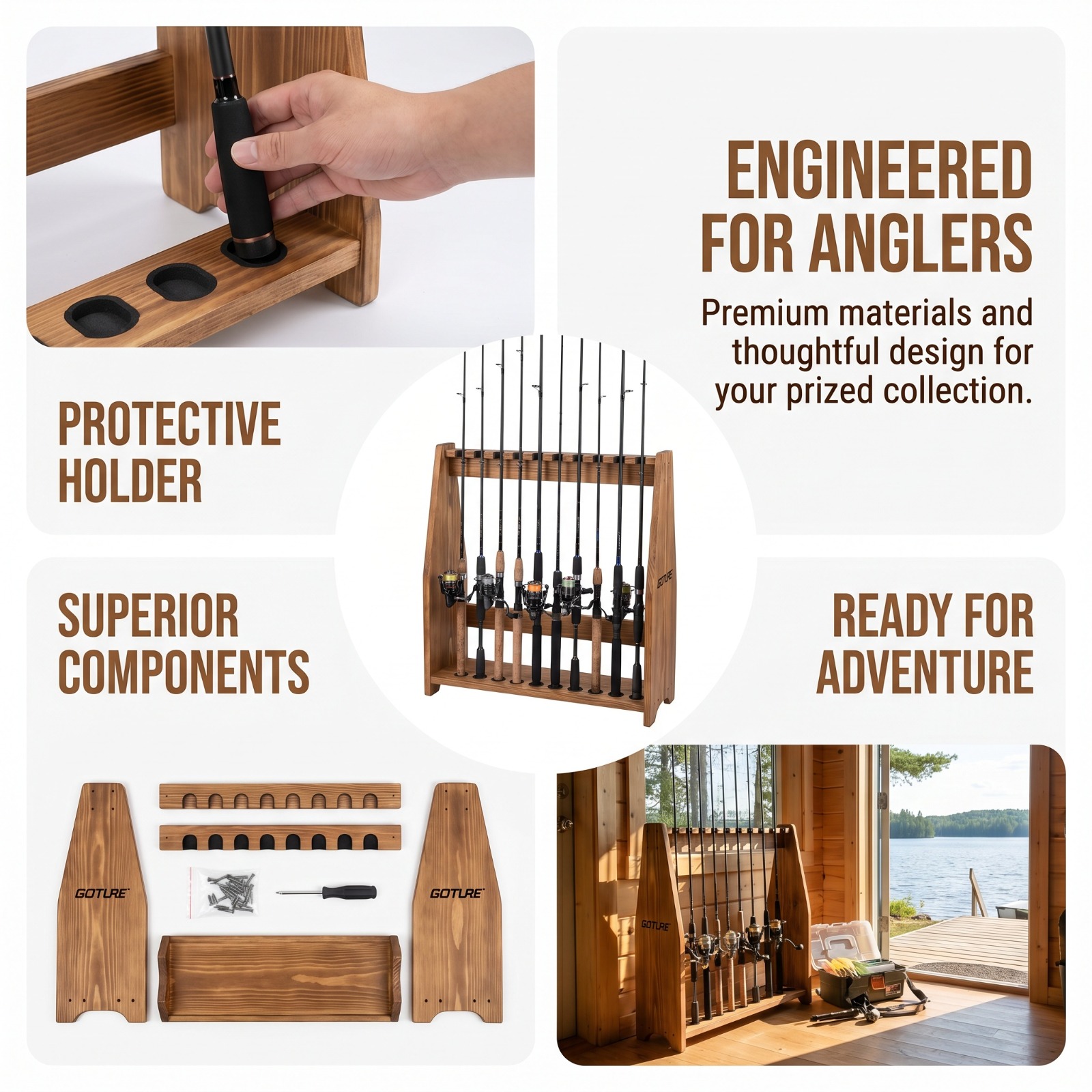 Rak Penyimpanan Joran Pancing  - Fishing Rod Rack ulasan dan harga