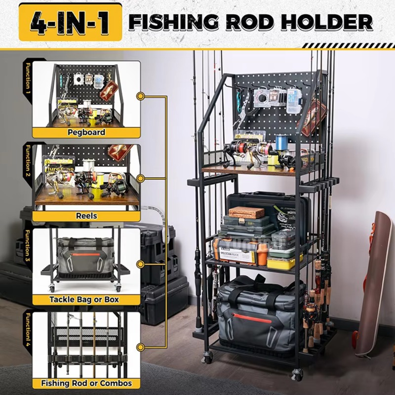 Rak Penyimpanan Peralatan Mema - Fishing Rod Rack ulasan dan harga