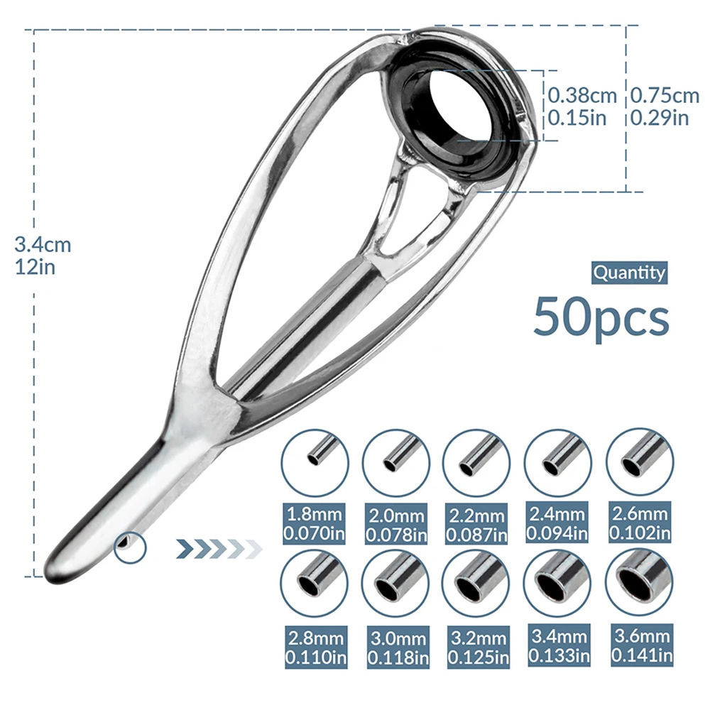 THKFISH 50 Buah Kit Perbaikan  - Fishing Rod Guide Replacement ulasan dan harga